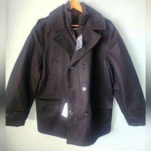 Express Black Peacoat Classic Wool Blend